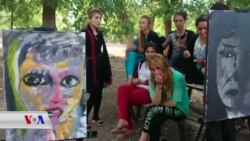 Hunermendên Fransî Jibo Zarokên Amed û Şengalê Pêşangeh Sazkirin