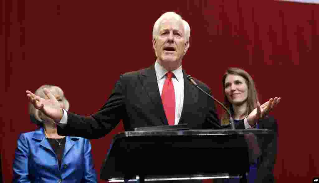 U.S. Sen. John Cornyn, R-Texas, delivers his victory speech after winning re-election to the U.S. Senate Nov. 4, 2014, in Austin. 