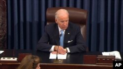 El vicepresidente Joe Biden ha sido parte del Senado por 44 años.