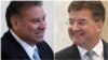 Combo photograph Deputy Assistant Secretary Gabriel Escobar and EU special envoy Miroslav Lajcak (Foto: Reuters/VOA graphic)