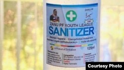 Zanu PF Youth are manufacturing sanitizers and masks to help fight coronavirus