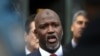 FILE - Gambia's Justice Minister Abubacarr Tambadou speaks outside the International Court of Justice, at The Hague, Netherlands, Jan. 23, 2020.