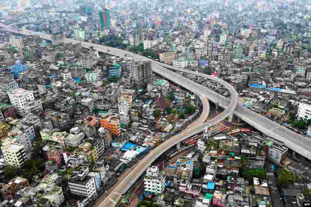 Empty streets are seen in Dhaka as the country goes into a strict Covid-19 lockdown, with the army and police ordered to stop people leaving their homes except for emergencies or to buy essentials.