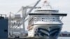 Kapal pesiar 'Grand Princess' terlihat di Port of Oakland di kota Oakland, California, Senin 9 Maret 2020. 