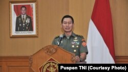 Kepala Pusat Penerangan (Kapuspen) Markas Besar TNI Mayjen TNI Wuryanto di Kantor Panglima TNI, Minggu, 22 Oktober 2017 malam.