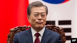 FILE - South Korean President Moon Jae-In.