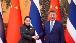 泰國總理帕東坦·西那瓦在北京會見中國國家主席習近平。