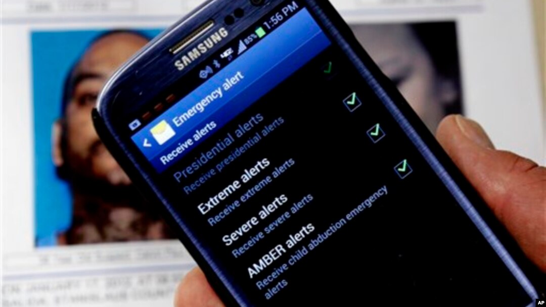 Sistem peringatan darurat dalam ponsel warga AS.