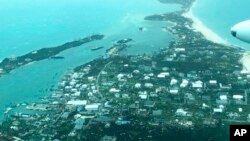 Foto dari udara yang dirilis oleh Medic Corps tampak kerusakan akibat Badai Dorian di Man-o-War Cay, Bahama, Selasa, 3 September 2019. (Foto: Medic Corps via AP)