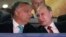 Russian President Vladimir Putin, right, talks to Hungarian Prime Minister Viktor Orban after arriving at the World Judo Championships in Budapest, Hungary, Aug. 28, 2017. 