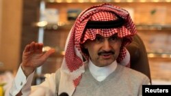 Saudi Prince Alwaleed bin Talal at his offices in Kingdom Tower, Riyadh, May 6, 2013.