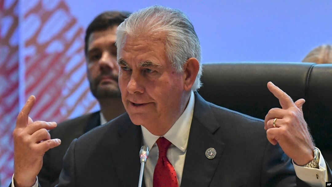 美国国务卿蒂勒森在菲律宾首都马尼拉出席东盟区域论坛系列会议（2017年8月6日）