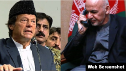 Presiden Ashraf Ghani (kanan) dan Perdana Menteri Pakistan terpilih, Imran khan (kiri).