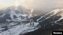 A ski resort in Shimukappu is seen in Hokkaido, Japan, in this photo taken Feb. 10, 2009. 