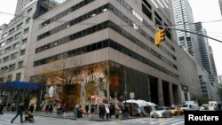 FILE - A building at 650 Fifth Avenue is seen in the midtown Manhattan section of New York, Nov. 13, 2009.