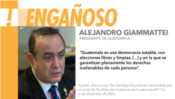 Alejandro Giammattei asumió la presidencia de Guatemala el 14 de enero de 2020.