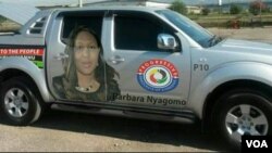 Mutungamiri weProgressive Democrats of Zimbabwe Muzvare Barbara Nyagomo. 