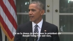 L'Amérique toute entière souhaite le "succès" de Trump explique Obama (vidéo)