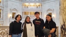 Empat mahasiswa program sarjana dari Indonesia yang belajar di school of foreign service, Universitas Georgetown di Washington, DC (dok. pribadi). 