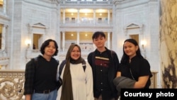 Empat mahasiswa program sarjana dari Indonesia yang belajar di school of foreign service, Universitas Georgetown di Washington, DC (dok. pribadi). 