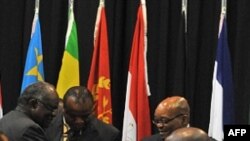 Leaders gather at the opening of the Southern Africa Development Community summit in Johannesburg, June 12, 2011