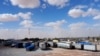 Kamioni parkirani na prelazu Nitzana, Izrael