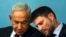 FILE - Israeli Prime Minister Benjamin Netanyahu and Israeli Finance Minister Bezalel Smotrich hold a news conference at the Prime Minister's office in Jerusalem.