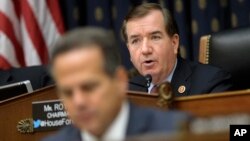 House Foreign Affairs Committee Chairman Rep. Edward R. Royce, R-Calif. speaks on Capitol Hill in Washington, Tuesday, March 25, 2014.