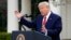 President Donald Trump speaks during a coronavirus task force briefing in the Rose Garden of the White House, Sunday, March 29, 2020, in Washington. (AP Photo/Patrick Semansky)