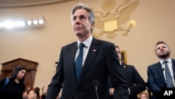 Secretary of State Antony Blinken appears before the House Foreign Affairs Committee on the U.S. withdrawal from Afghanistan, at the Capitol in Washington, Dec. 11, 2024.