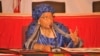 FIleLiberian President Ellen Johnson Sirleaf speaks at an education conference.