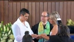 新西蘭同性婚姻法生效首批同性伴侶舉行婚禮