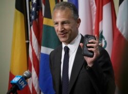 United Nations Acting U.S. Ambassador Jonathan Cohen holds a press briefing after a closed meeting of the U.N. Security Council on the Mideast, June 13, 2019 at U.N. headquarters.