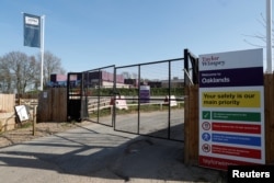 A Taylor Wimpey closed building site, as the spread of the coronavirus disease (COVID-19) continues in St Albans, Britain, March 24, 2020.