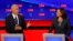 Joe Biden e Kamala Harris em debate em julho de 2019, Detroit.
