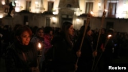 Representatives from lesbian, transexual and feminist groups demonstrate on the eve of International Women's Day in Madrid, Spain, March 7, 2019.REUTERS/Susana Vera