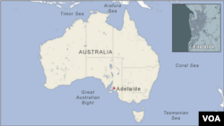 Peta benua Australia. 