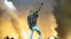 Travis Scott tampil pada Hari 1 Festival Musik Astroworld di NRG Park pada Jumat, 5 November 2021, di Houston. (Foto: AP)