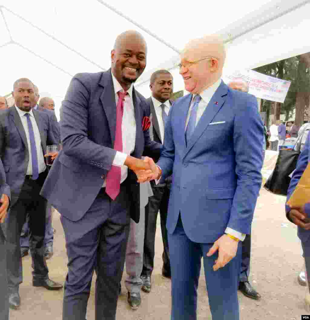 VOA Broadcaster Roger Muntu and Republic of Congo Minister of Communications Thierry Moungalla