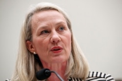 FILE - Alice Wells, acting assistant secretary to South Asia, testifies during a House Foreign Affairs Committee hearing on Capitol Hill in Washington, Sept. 19, 2019.