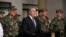 Colombia’s President Ivan Duque speaks next to commanders of military forces in Popayan, Sept. 12, 2019. 