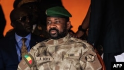 FILE — Mali’s interim leader and head of Junta, Colonel Assimi Goïta is pictured in the nation's capital, Bamako, on September 22, 2022 during the Independence Day military parade.