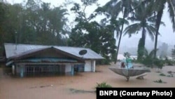 Banjir dahsyat di Belitung sejak akhir pekan lalu. (Foto: courtesy BNPB)