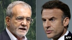 Iranski predsjednik Masoud Pezeshkian i francuski predsjednik Emmanuel Macron