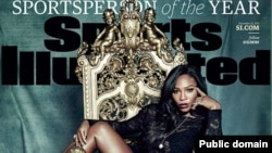 U.S. tennis champion Serena Williams on the cover of Sports Illustrated Magazine, Dec. 14, 2015.