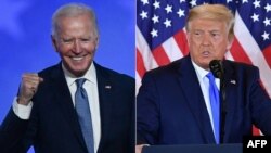 Capres Demokrat Joe Biden dan Presiden AS Donald Trump 