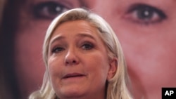 Marine Le Pen, le 7 décembre 2015 à Lille. (AP Photo/Michel Spingler)