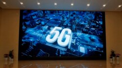 A 5G logo is displayed at the Huawei campus in Shenzhen city, China, March 6, 2019. Australia’s ban on Huawei’s involvement in its 5G networks and its crackdown on foreign covert interference are testing Beijing’s efforts to project its power overseas.