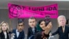 FILE—Activists urge World Bank and G7 leaders to "wake up and fund IDA" to address climate justice and debt relief concerns, outside the World Bank in Washington on April 17, 2024. 
