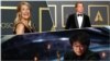 Laura Dern dan Brad Pitt yang memenangkan penghargaan aktor dan artis terbaik Oscar 2020, dan sutradara Bong Joon Ho untuk sutradara terbaik. 